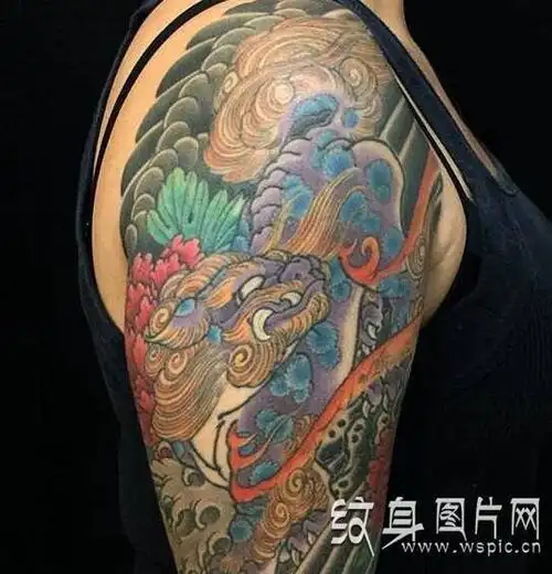 来自神话传说的凶猛瑞兽貔貅纹身图案欣赏2
