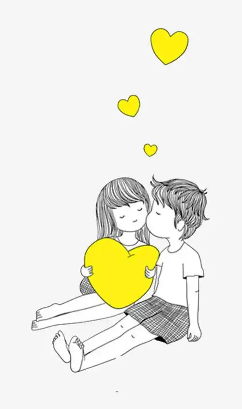 手绘情侣
