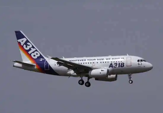 图为:空中客车a318