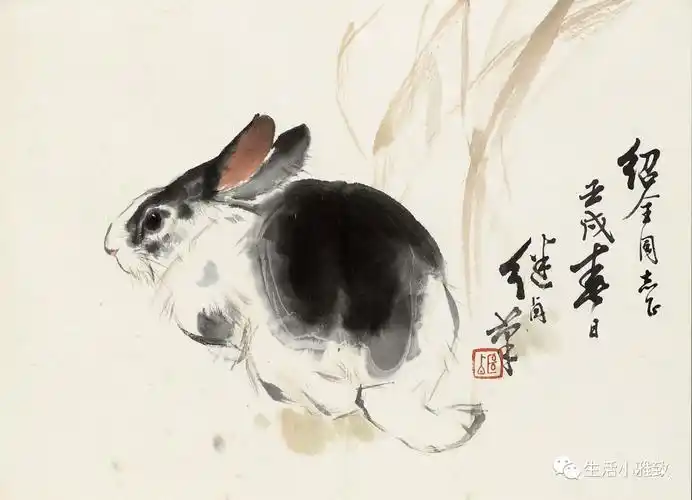 【书画欣赏】 瑞兔呈祥贺新年|中国画里的写意兔子_齐白石_桂花_水墨