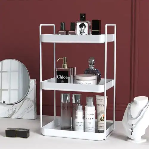 化妆台置物架桌面多层浴室护肤品架子洗漱台三层化妆品收纳盒桌上