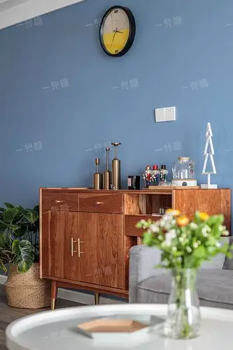 【迷雾】灰蓝色格调的精致北欧,新婚小夫妻的"梦想宅"