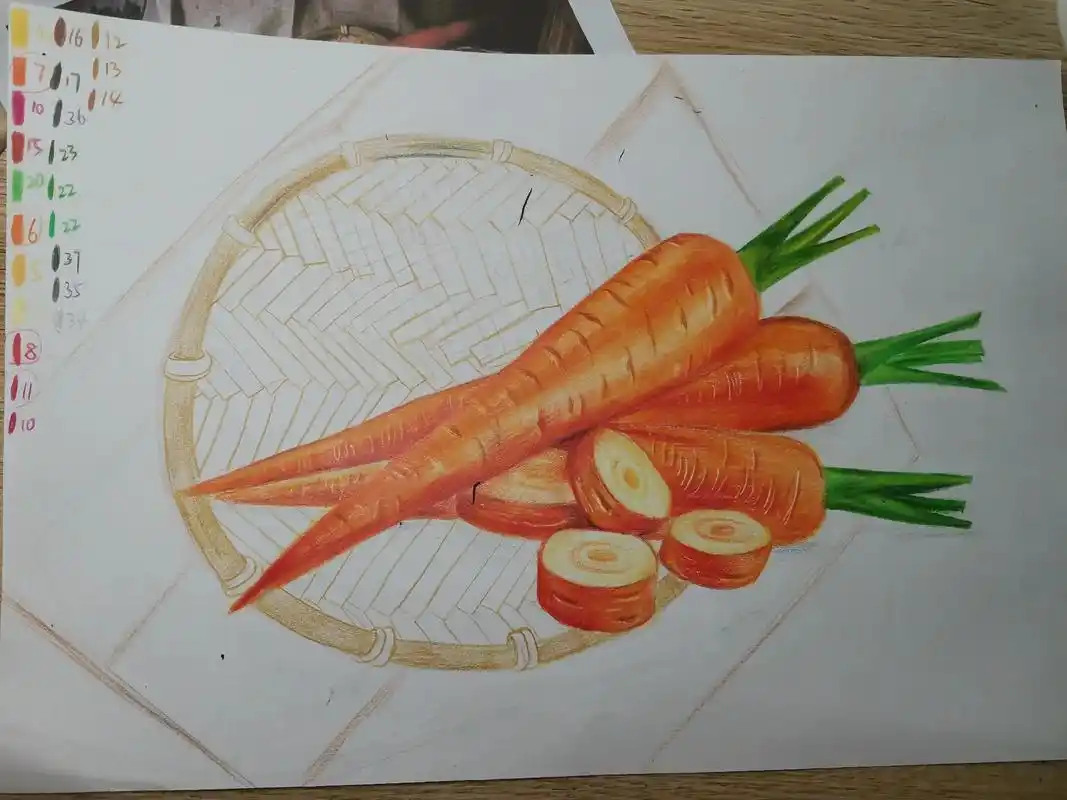 彩铅画画胡萝卜#彩铅手绘 #彩铅入门基础教程  - 抖音