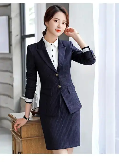 职业装 女套装 春秋时尚大学生珠宝教师白领保险工作服