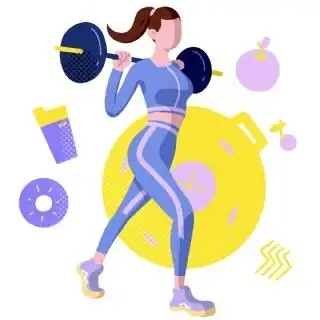 运动健身减肥插画