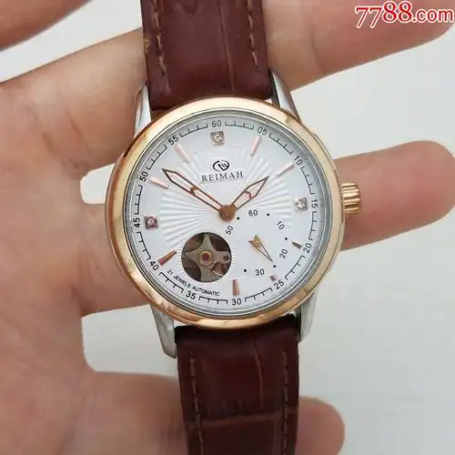 雷迈reimah自动机械女表【搭载西铁城精磨机芯,透明底盖】【镂空表盘