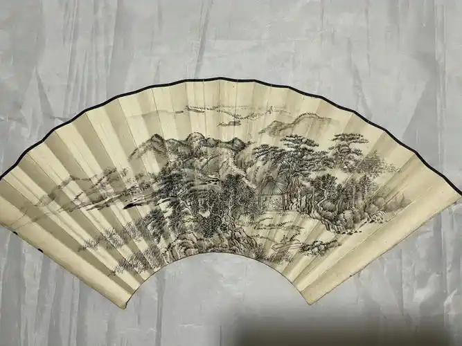 扇面山水画国画画画