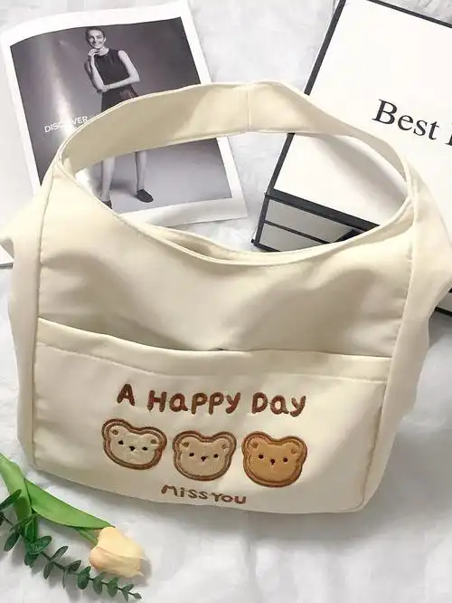 69r的小熊帆布通勤包我又可以了60