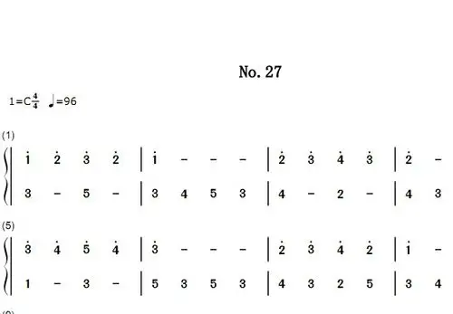 拜厄钢琴基础教程 第 no.