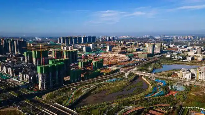 晋城丹河新城大规模建筑楼震撼实拍