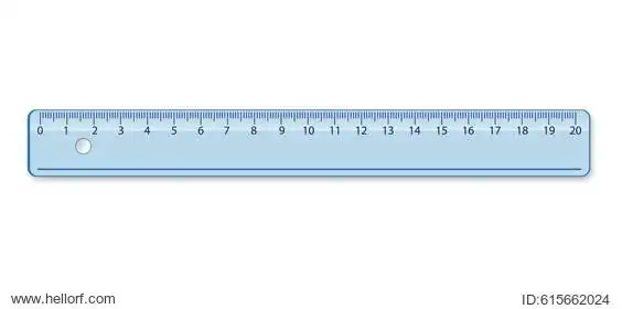 school measuring plastic ruler 20 centimeter in blue color