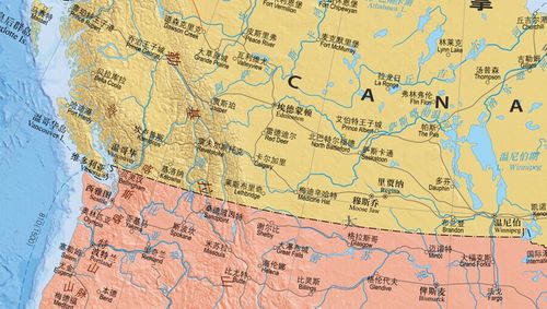 17*0.86米北美洲地图挂图  加拿大 美国 墨西哥 全新 世界分洲挂图