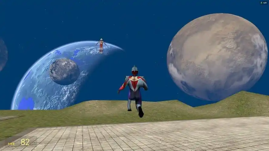 欧布发现迪迦奥特曼在太空飞翔,他在干什么呢?