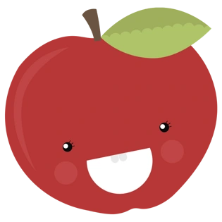 卡通水果装饰标签苹果