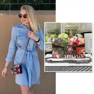 【现货】gucci/古奇dionysus mini woc天竺葵双g斜挎链条酒神包