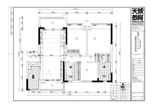完成天花布置天花造型尺寸灯具开线图
