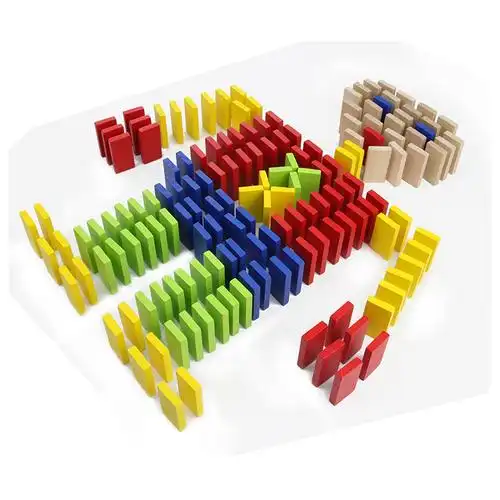 larkpad多米诺骨牌成人智力玩具积木机关创意木质儿童益智多米诺骨牌