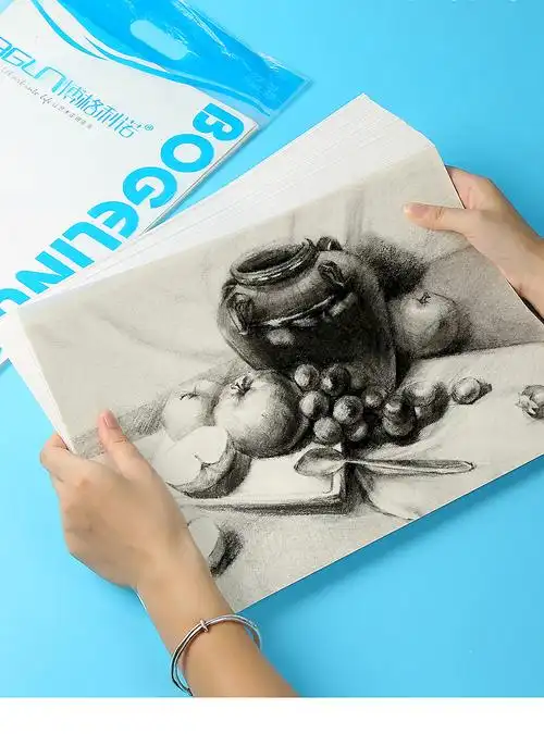 欧贝妮 100张素描纸160g水粉纸素描纸4k8k速写纸手绘画画纸成人美术