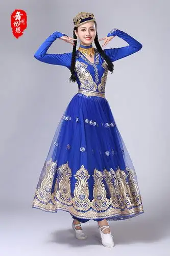 新疆舞蹈演出演出服服装维吾尔族表演服饰印度风大民族服装