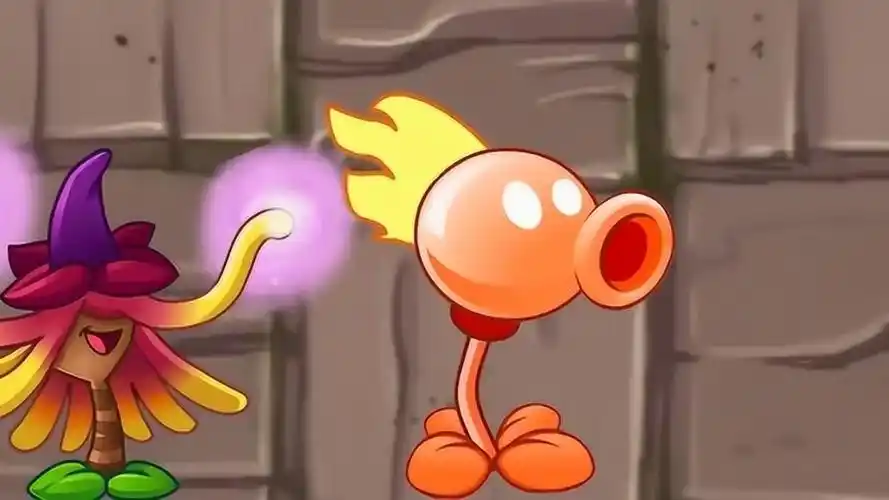 植物大战僵尸游戏动画:闪电让豌豆射手变身成火焰豌豆射手