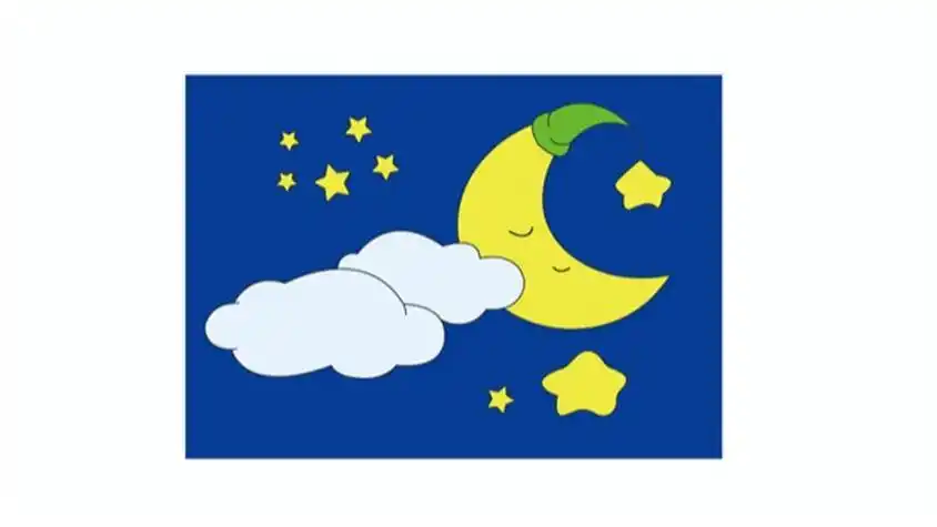 小学生星空图简笔画寂静的夜晚简笔画教程步骤图片森林的夜晚简笔画