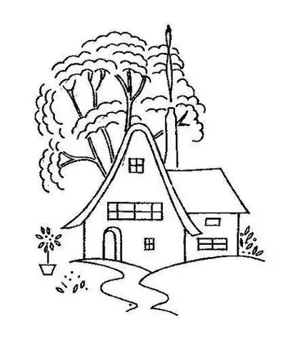 建筑场景幼儿简笔画