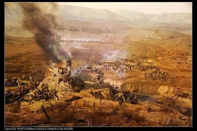 中秋时节游锦州九辽沈战役纪念馆全景画馆