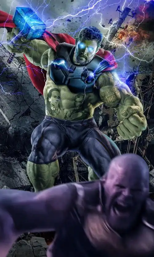 雷神 绿巨人合体!灭霸被吓哭了!