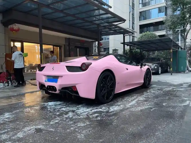 粉色系法拉利458敞篷中置v8系列封神之作