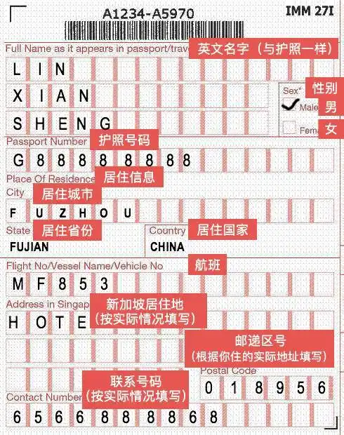 初入新加坡,入境卡必须要这样填