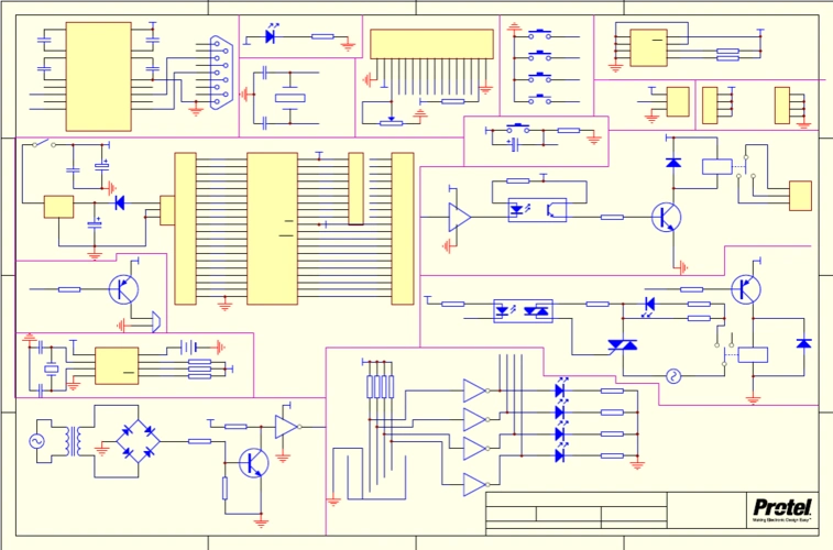 电路 智能型太阳能热水器控制器设计原理图--a4原理图(已成功制pcb板)