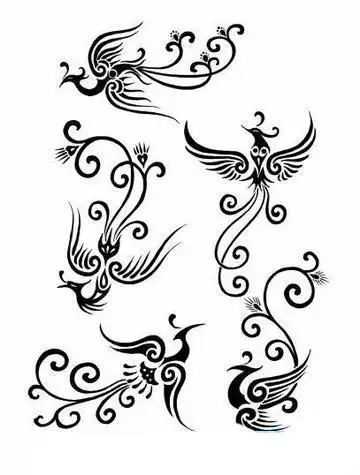 凤凰图腾纹身图案