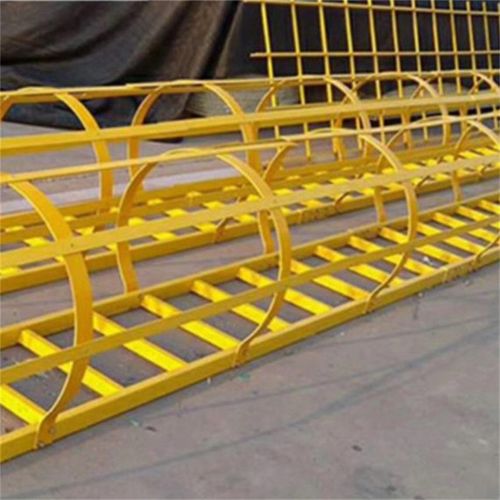 玻璃钢爬梯护笼储罐深井固定式爬梯护栏建筑外墙基坑钢爬梯护笼