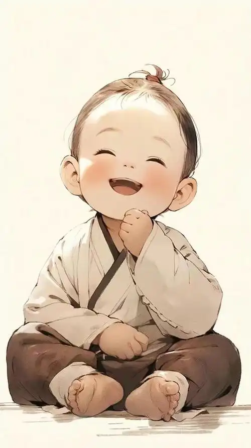 小朋友的笑脸像初升的太阳,给人一种温暖安逸的感觉