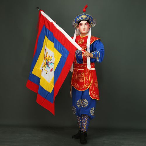 飞虎旗戏曲旗帜京剧舞台表演回旗刺绣古代战旗旗帜