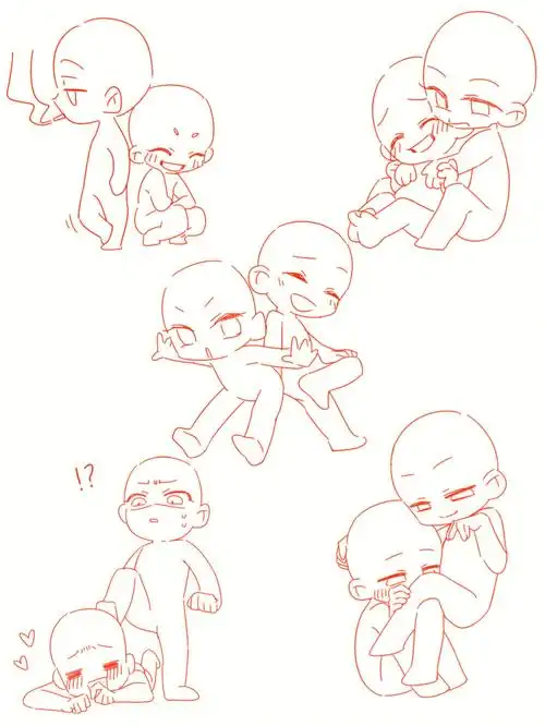 阔阔爱爱#画画  #插画  #零基础学画画  #q版人物  #绘画素材  #儿插