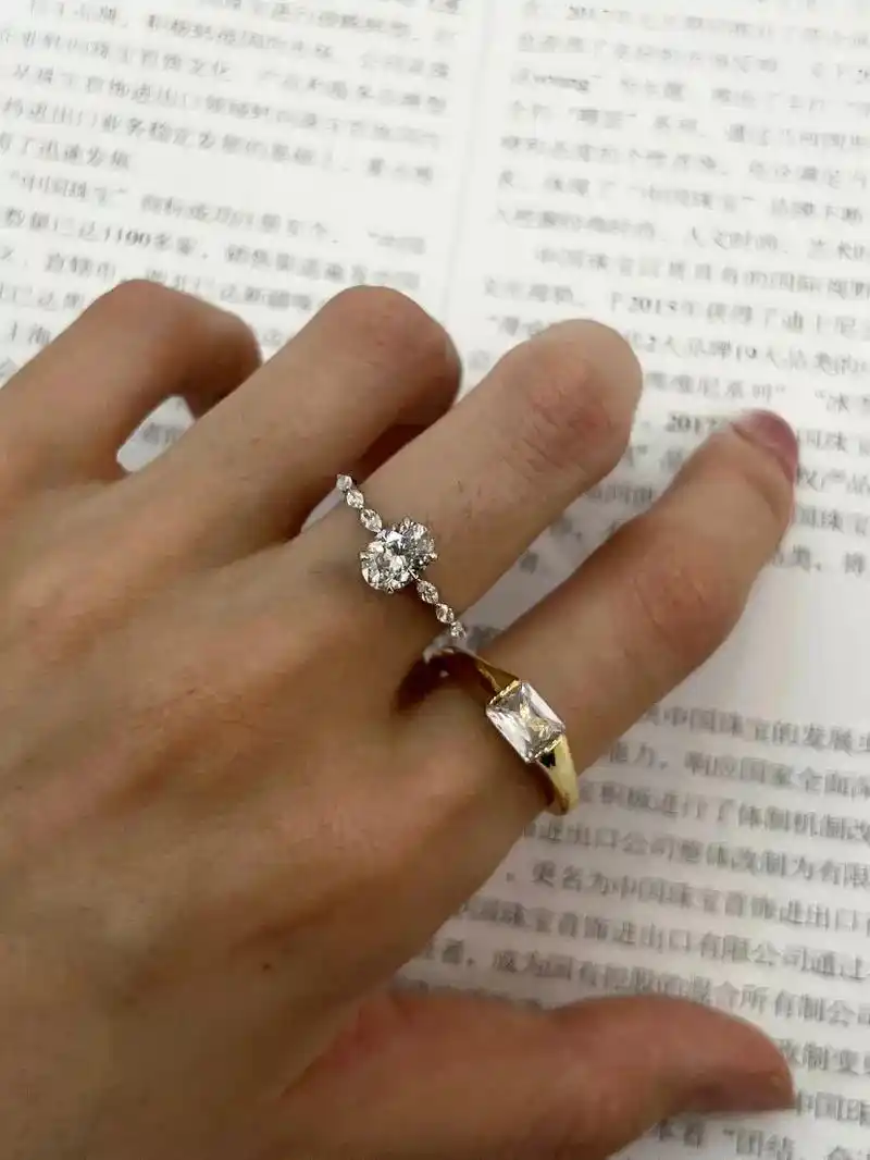 shouhou|1克拉 fvs1椭圆钻戒.主钻椭圆形钻石 1 - 抖音