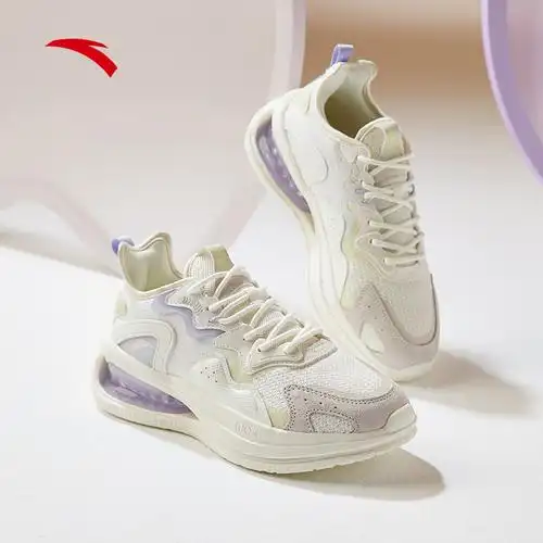 安踏弹力女鞋运动鞋秋季官网2021新款网面透气运动休闲鞋