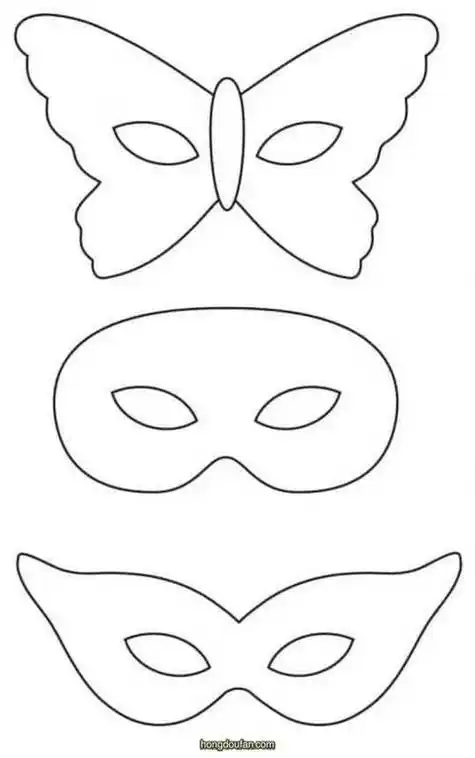 儿童面具简笔画打印