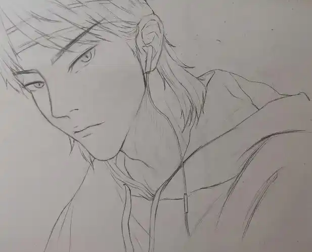 画画  分享一些之前没有平板的时候画在纸上的,很草,前两张是看着