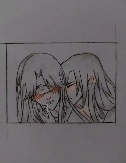 教你画花城和谢怜拿笔学起来