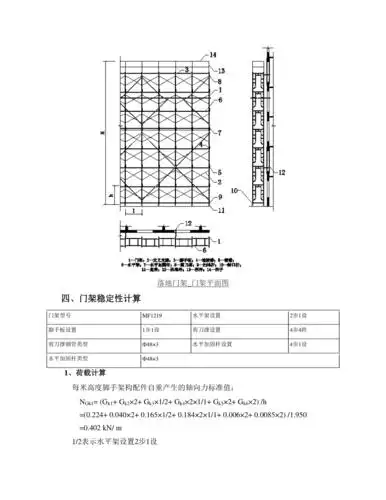 门式脚手架计算书doc