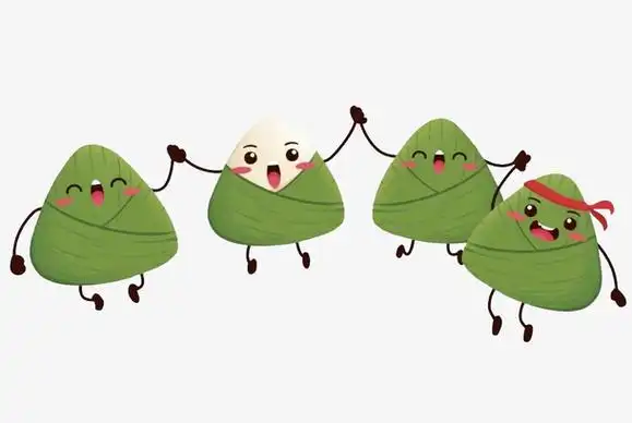 手牵手的可爱粽子_端午节_墨鱼部落格