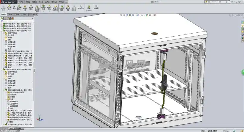 钣金网络机柜3d - 电控箱类钣金模型和钣金图纸下载 - 沐风图纸