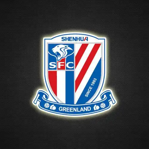 上海申花反光车贴 队徽车贴 金属徽章 做工精致 磁性车贴 品质好