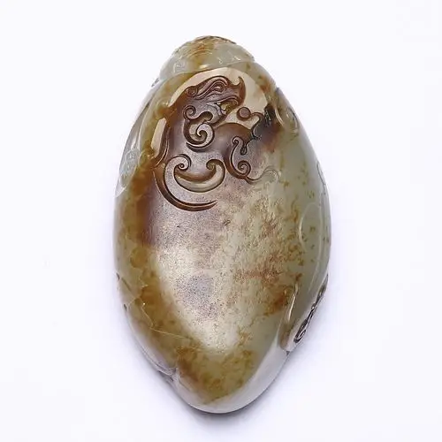 【省级玉雕大师庞建伟作品】和田玉籽料仿古把件100.97g