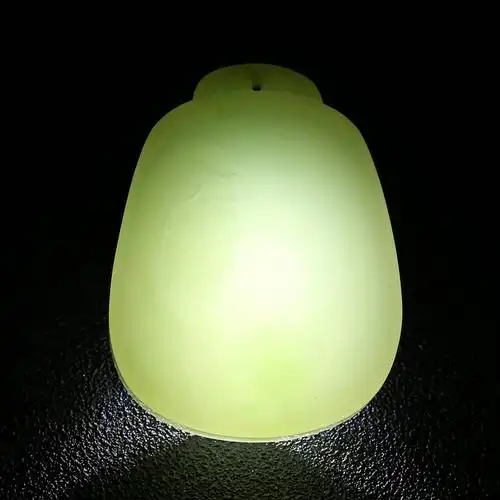 翠青 和田玉白玉观音挂件49克