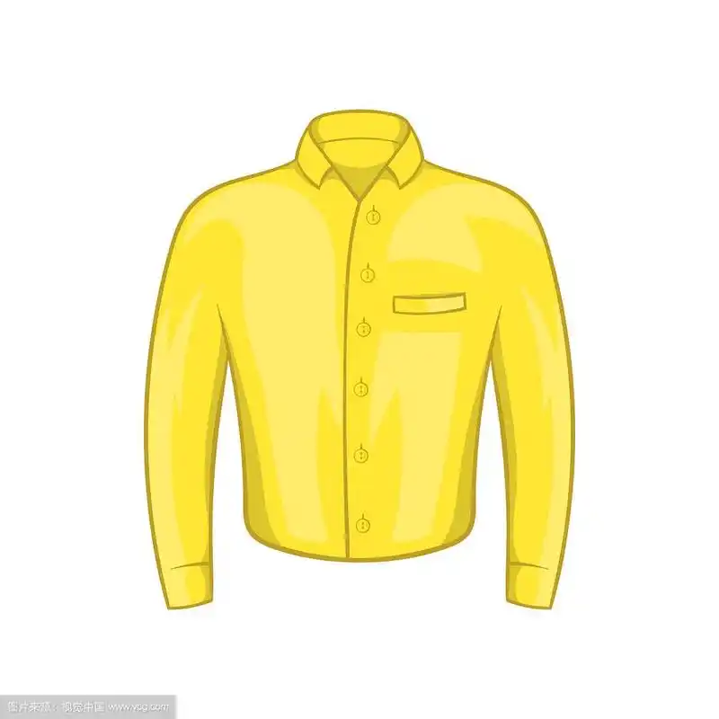 黄色男子衬衫图标卡通风格