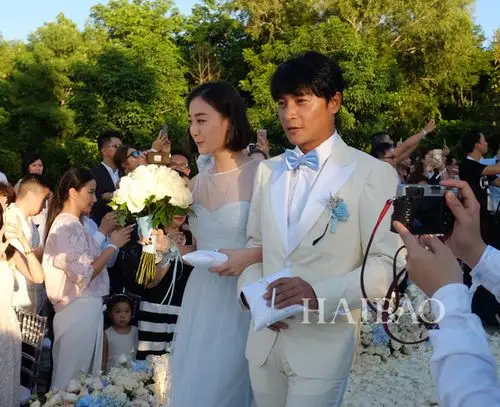 吴奇隆,刘诗诗婚礼伴郎伴娘登场