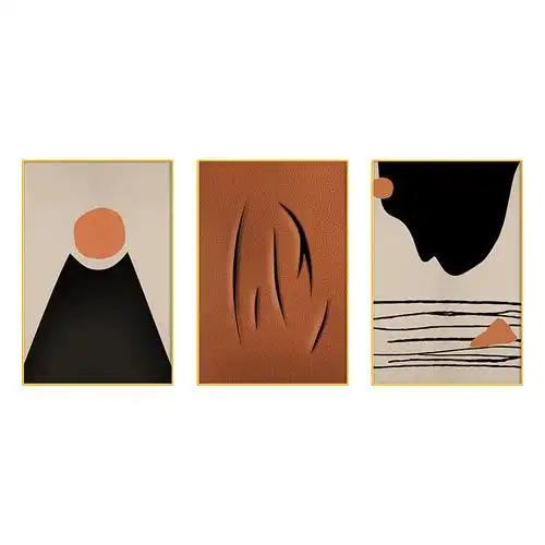 意式极简客厅背景墙装饰画沙发面的挂画现代简约餐厅现代装饰画